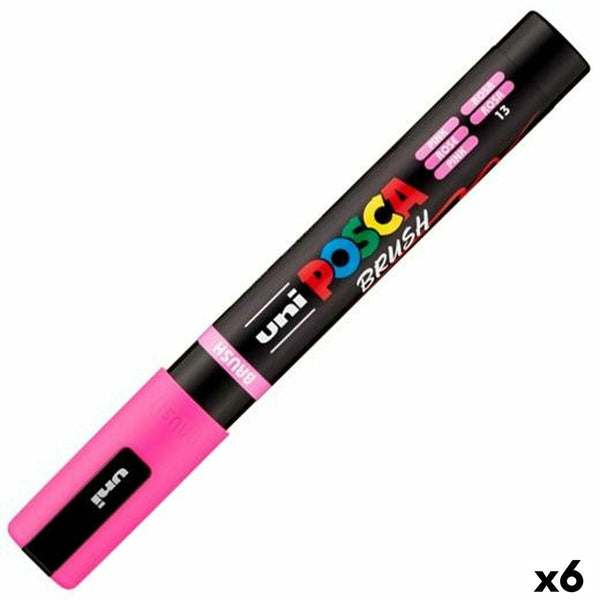 Marker BRUSH POSCA PC-5BR Rosa (6 Stück)