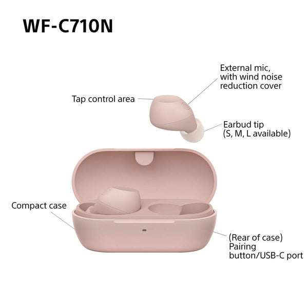 Kopfhörer Sony WFC710NP.CE7 Rosa