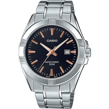 Herrenuhr Casio COLLECTION Schwarz Silberfarben (Ø 43,5 mm)