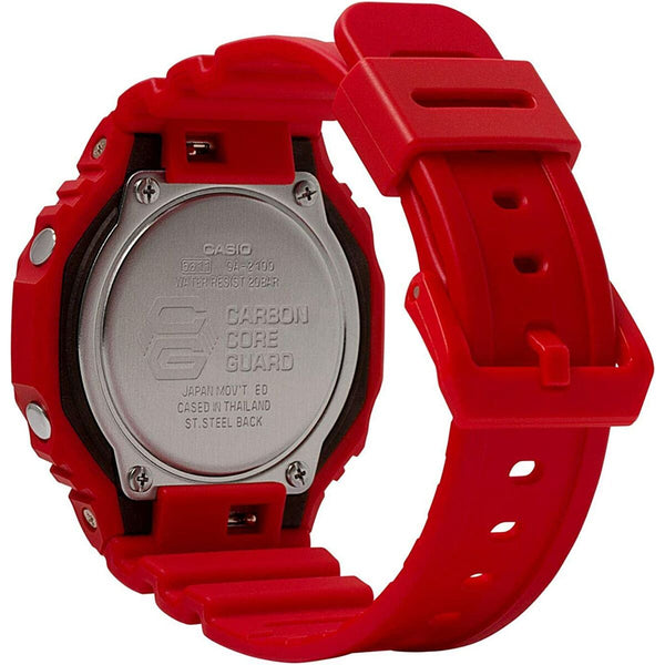 Unisex-Uhr Casio GA-2100-4AER Rot Multifunktion