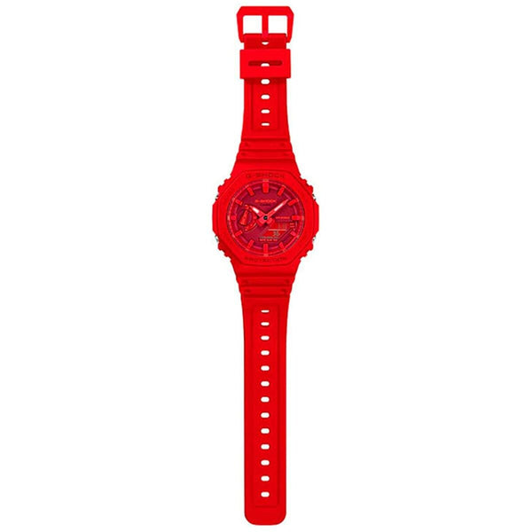 Unisex-Uhr Casio GA-2100-4AER Rot Multifunktion