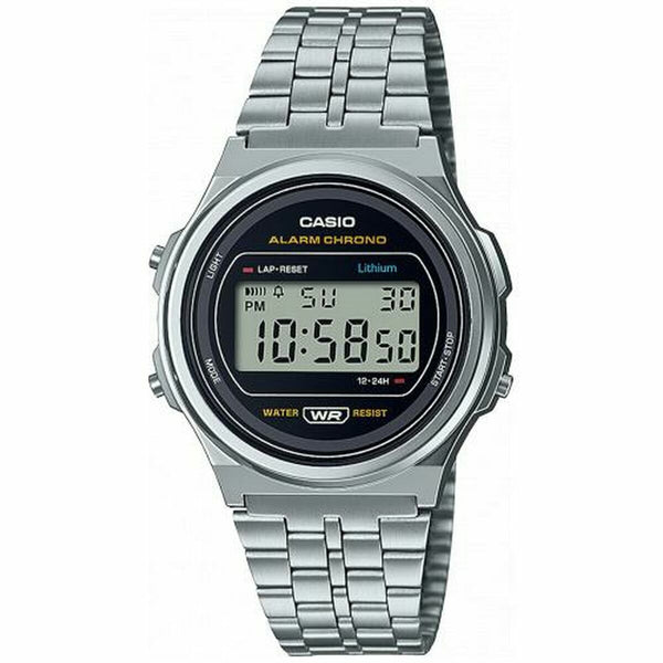 Unisex-Uhr Casio A171WE-1AEF Silberfarben