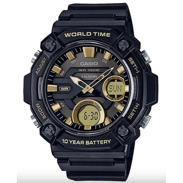 Herrenuhr Casio OVERSIZE 10 YEAR BATTERY Schwarz (Ø 52 mm)