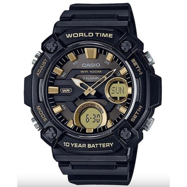Herrenuhr Casio OVERSIZE 10 YEAR BATTERY Schwarz (Ø 52 mm)