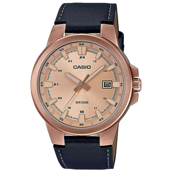 Herrenuhr Casio 3D - LEATHER, ROSE GOLD ***SPECIAL PRICE*** Braun (Ø 41,5 mm)