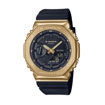 Unisex-Uhr Casio G-Shock OAK METAL COVERED - Gold Schwarz (Ø 44,5 mm)