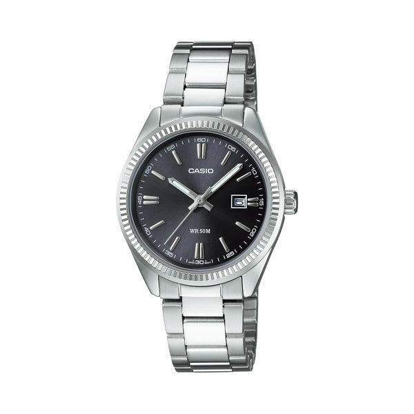 Unisex-Uhr Casio LTP-1302PD-1A1VEG Silberfarben (Ø 30 mm)