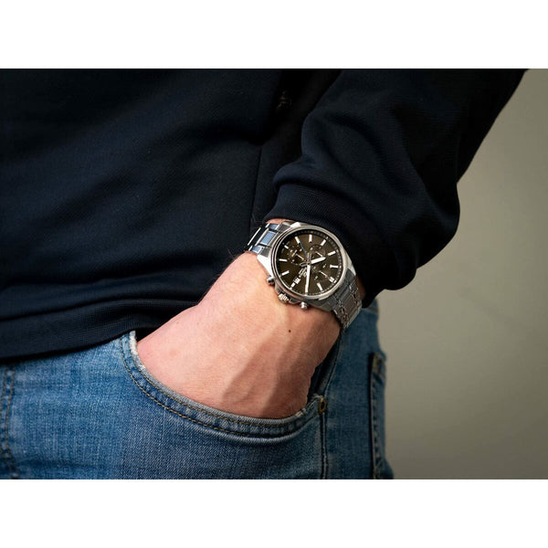 Herrenuhr Casio Braun Silberfarben