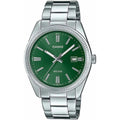 Herrenuhr Casio grün Silberfarben