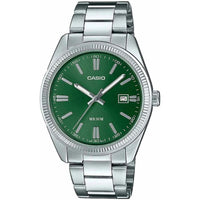 Herrenuhr Casio grün Silberfarben