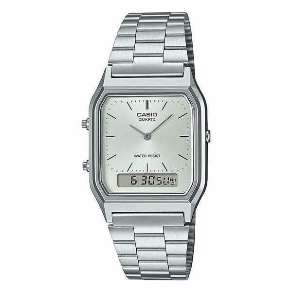 Damenuhr Casio AQ-230A-7AMQYES Weiß Silberfarben