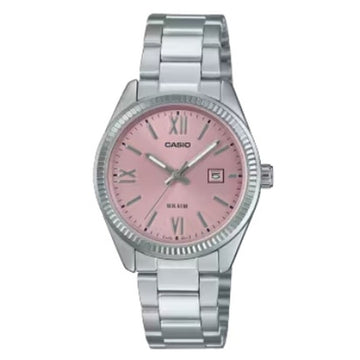 Damenuhr Casio LADY DATE - PINK Silberfarben (Ø 30 mm)
