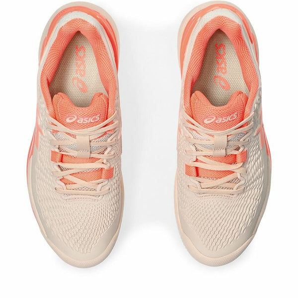 Tennisschuhe für Frauen Asics Gel-Resolution 9 Clay Lachsfarben