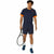 Kurzärmliges Sport T-Shirt Asics Court Ss Top Blau Marineblau Tennis