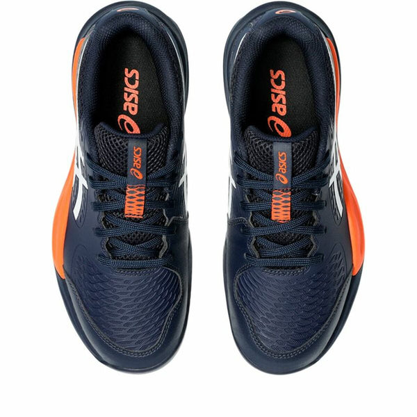 Tennisschuhe für Frauen Asics Gel-Resolution X Gs Clay Schwarz Dunkelblau