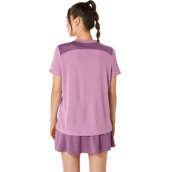 Herren Kurzarm-T-Shirt Asics Padel Court Ss Top Lila Violett