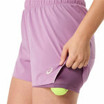 Sport Shorts Asics Padel Court 2-N-1 Short Lila