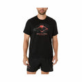 Herren Kurzarm-T-Shirt Asics Fujitrail Logo Ss Top Schwarz