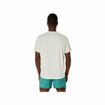 Herren Kurzarm-T-Shirt Asics Fujitrail Logo Ss Top Weiß