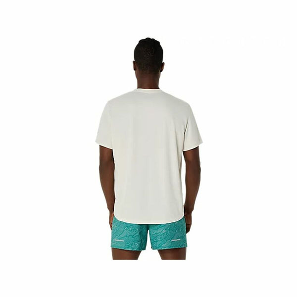 Herren Kurzarm-T-Shirt Asics Fujitrail Logo Ss Top Weiß