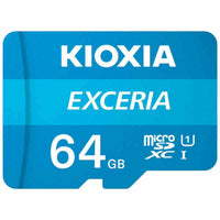 Mikro SD Speicherkarte mit Adapter Kioxia Exceria 64 GB UHS-I Klasse 10 Blau