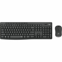 Tastatur mit Drahtloser Maus Logitech MK295 Schwarz Qwerty Spanisch