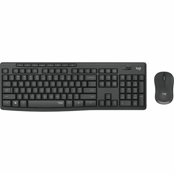 Tastatur mit Drahtloser Maus Logitech MK295 Schwarz Qwerty Spanisch