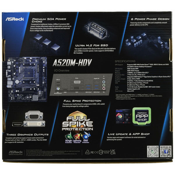 Motherboard ASRock A520M-HDV AMD A520