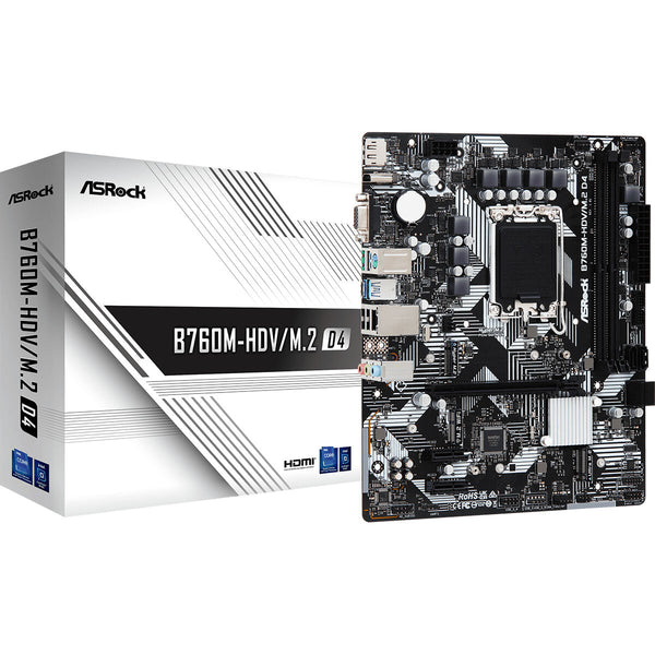 Motherboard ASRock B760M-HDV/M.2 D4 LGA 1700 Intel B760