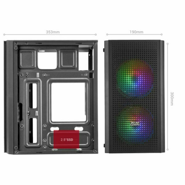 ATX Semi-Tower Gehäuse Mars Gaming MC300 Schwarz LED RGB RGB mATX