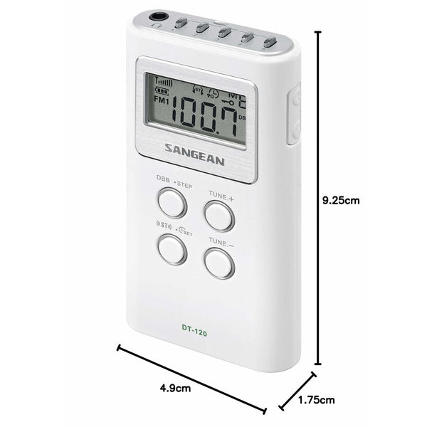Tragbares Radio Sangean DT-120 Weiß