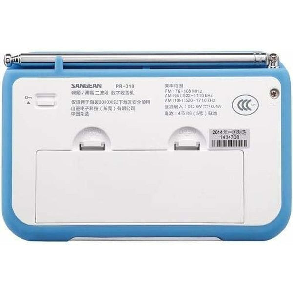 Tragbares Radio Sangean PR-D18 Blau Weiß Bernstein