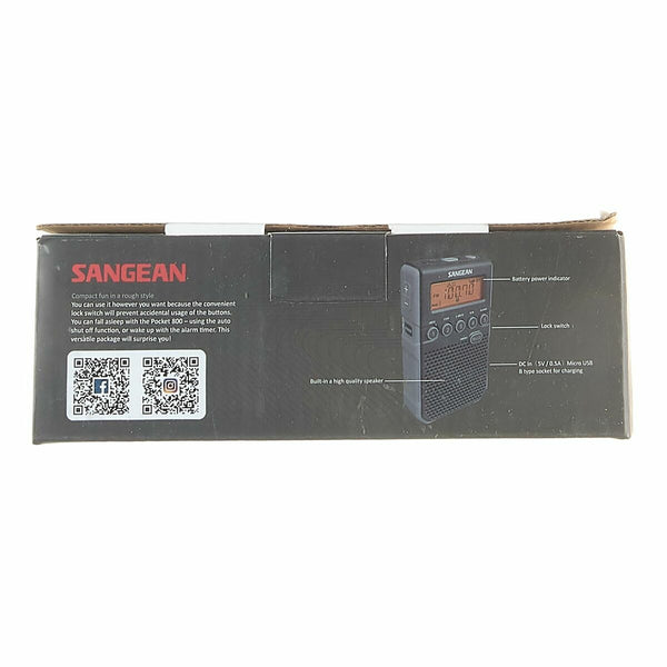 Tragbares Digital-Radio Sangean DT-800 Schwarz AM/FM