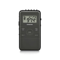 Tragbares Digital-Radio Sangean Schwarz AM/FM Aufladbar