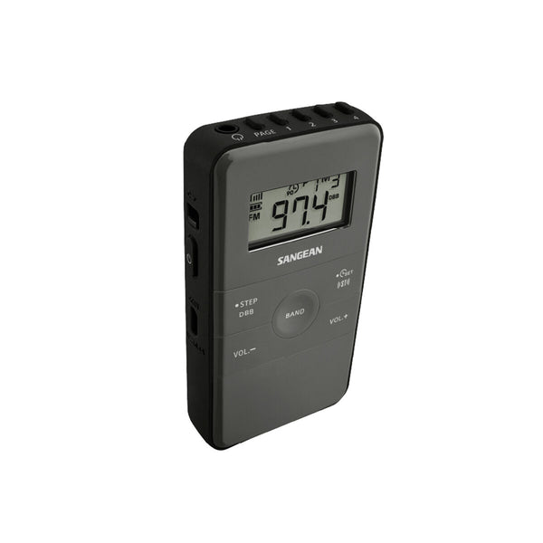 Tragbares Digital-Radio Sangean Schwarz AM/FM Aufladbar