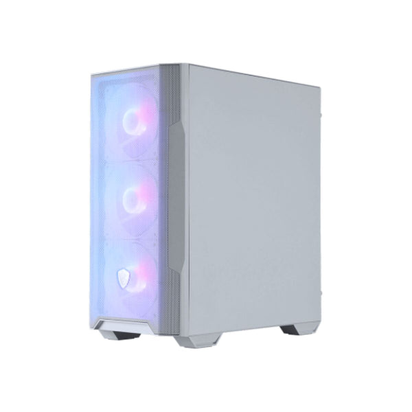 ATX Semi-Tower Gehäuse MSI MAG FORGE M100R WHITE Weiß Durchsichtig