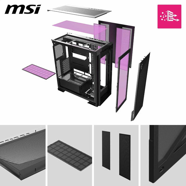 ATX Semi-Tower Gehäuse MSI 306-7G27R21-JA4 Schwarz