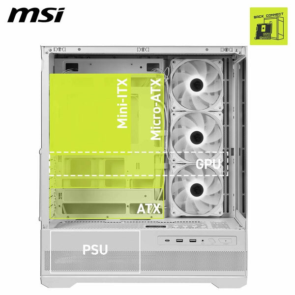 ATX Semi-Tower Gehäuse MSI 306-7G28W21-JA4 Weiß