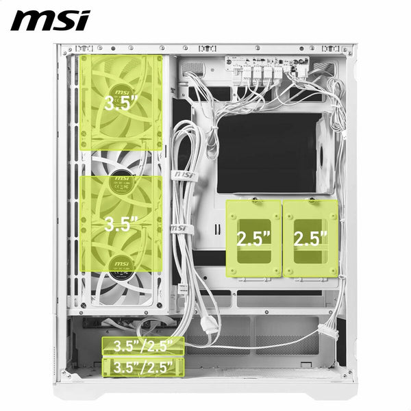 ATX Semi-Tower Gehäuse MSI 306-7G28W21-JA4 Weiß