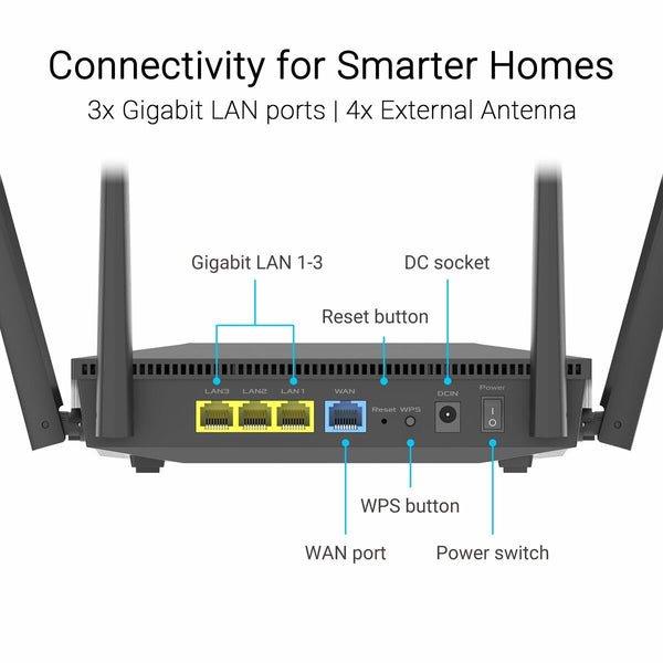 Router Asus Schwarz RJ45 Ethernet LAN Wi-Fi