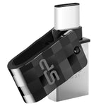 USB Pendrive Silicon Power Mobile C31 USB 3.1 USB-C OTG 32 GB Schwarz Schwarz/Silberfarben (1 Stück)