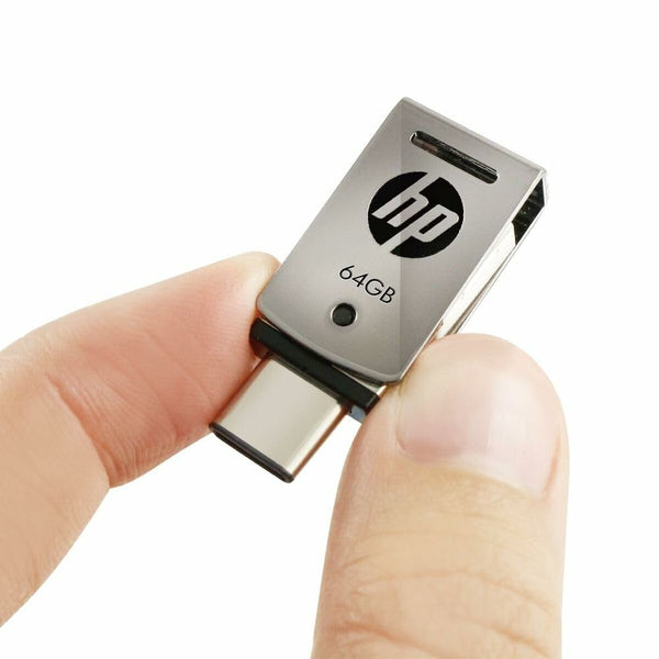 USB Pendrive HP HPFD5000M-64 Stahl 64 GB