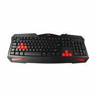 Tastatur mit Maus Tacens MCP1 Schwarz Rot Schwarzweiß Qwerty Spanisch