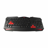 Tastatur mit Maus Tacens MCP1 Schwarz Rot Schwarzweiß Qwerty Spanisch