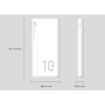 Powerbank Silicon Power SP10KMAPBKQP150W Weiß 10000 mAh