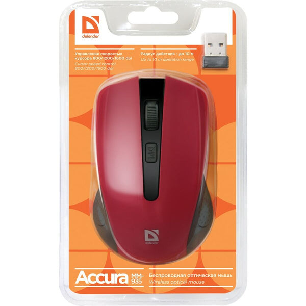 Schnurlose Mouse Defender MM-935 Rot