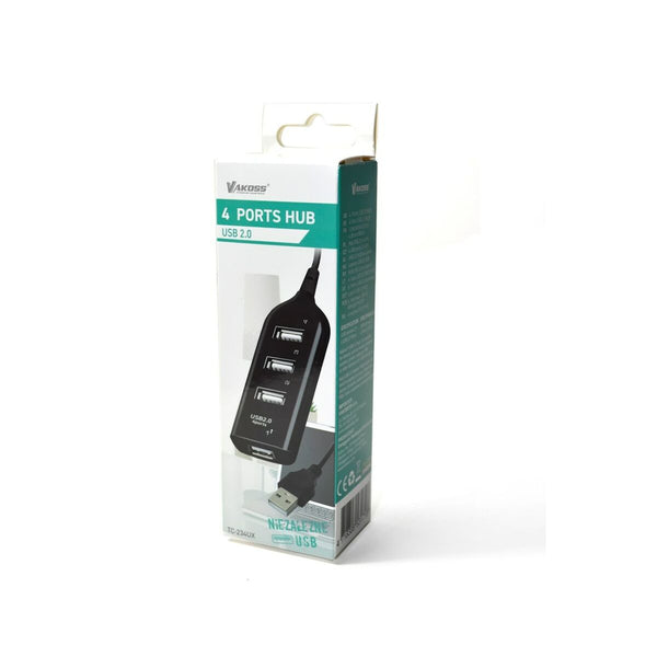 Hub USB Vakoss TC-234UX Weiß Schwarz