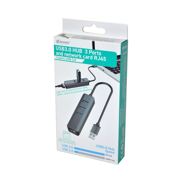 Hub USB Vakoss TC-4502X Grau