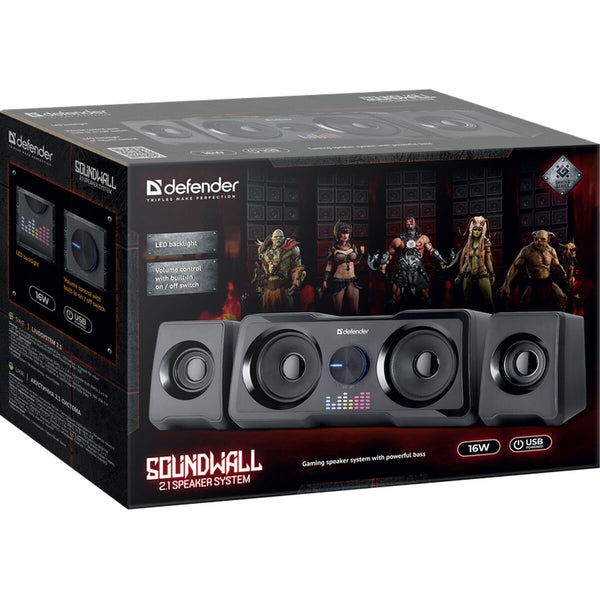 Laptop-Lautsprecher Defender SOUNDWALL 2.1 65214 Schwarz