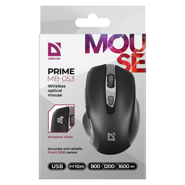 Drahtlose optische Maus Defender DEFENDER PRIME MB-053 RF SILENT Schwarz